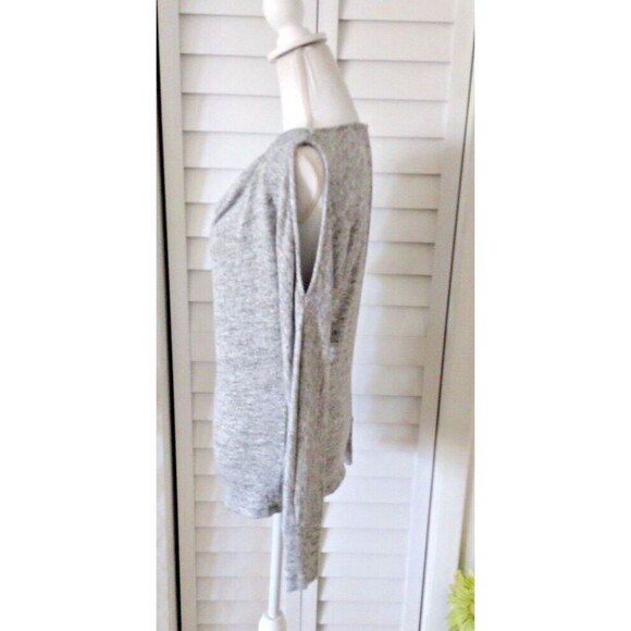 WHBM Cold Shoulder Cowl Neck women's silver sparkles heathered sweater S - Picture 6 of 9